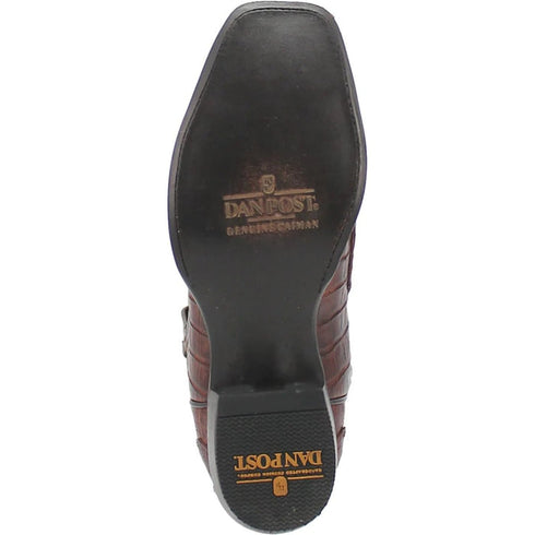 Dan Post Men's Stalker Genuine Caiman Belly Square Toe Boots - Brown
