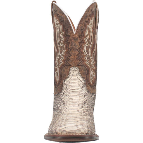 Dan Post Men's Brutus Python Snakeskin Square Toe Boots - Natural