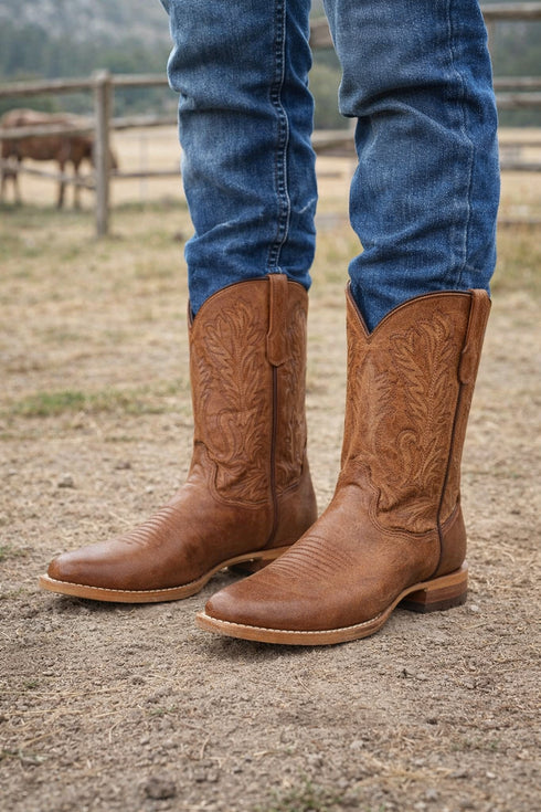 Dan Post Men’s Jerry Honey 13 ROM Toe Cowboy Boot