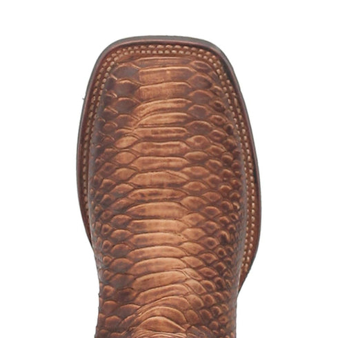 Laredo Men's Atlanta Lizard Print Leather J-Toe Boots - Black