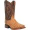 Dan Post Men's Kershaw Full Quill Ostrich Square Toe Boots - Saddle