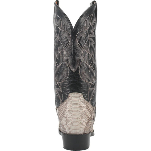 Dan Post Men's Manning Python Snakeskin Round Toe Boots - Natural