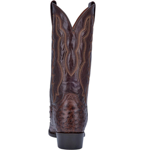 Dan Post Men's Pershing Full Quill Ostrich Round Toe Boots - Brass