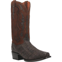 Dan Post Men's Kingsly Genuine Caiman Belly Square Toe Boots - Bay Apache