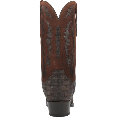 Dan Post Men's Kingsly Genuine Caiman Belly Square Toe Boots - Bay Apache