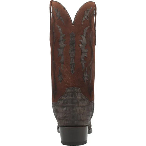 Dan Post Men's Stalker Genuine Caiman Belly Square Toe Boots - Brown