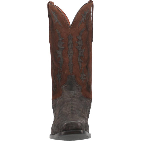 Dan Post Men's Kingsly Genuine Caiman Belly Square Toe Boots - Bay Apache