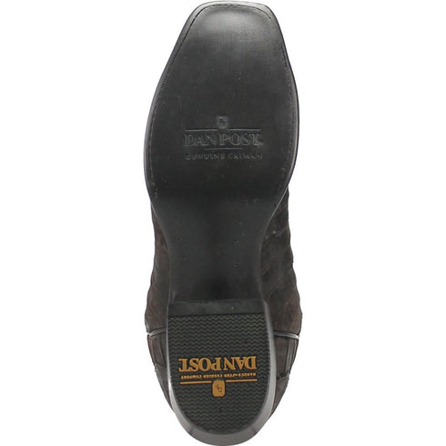Dan Post Men's Kingsly Genuine Caiman Belly Square Toe Boots - Bay Apache
