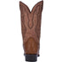 Dan Post Men's Tempe Full Quill Ostrich Round Toe Boots - Saddlebrown