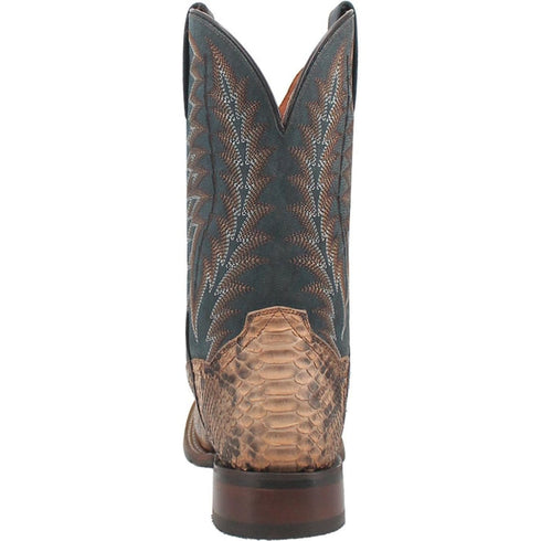 Dan Post Men's Templeton Python Snakeskin Square Toe Boots - Beige