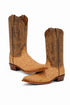 Dan Post Men's Gehrig Full Quill Ostrich Round Toe Boots - Saddle