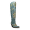 Dan Post Women's Flower Child Snip Toe Leather Tall Boots - Turquoise