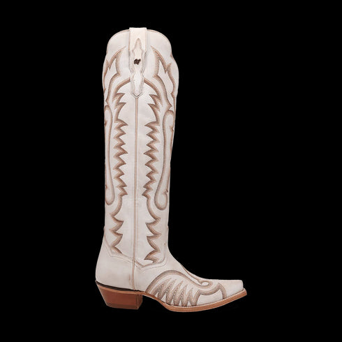 Dan Post Women's Josie Snip Toe Leather Tall Boots - White