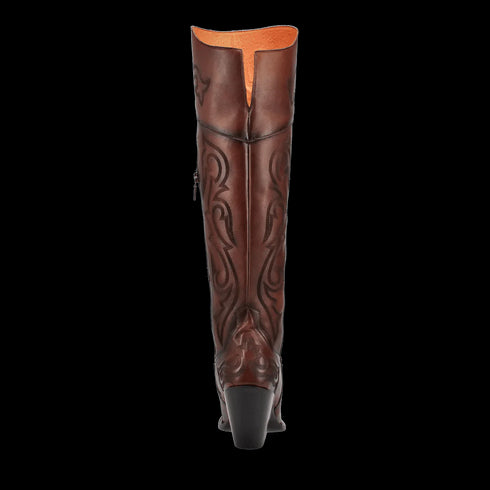 Dan Post Women's Seductress Snip Toe Leather Tall Boots - Chestnut