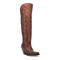 Dan Post Women's Seductress Snip Toe Leather Tall Boots - Chestnut
