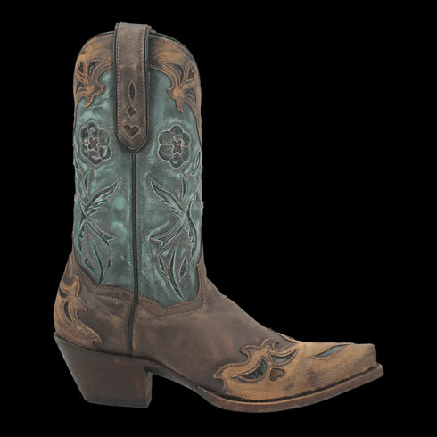 Dan Post Women's Vintage Bluebird Snip Toe Leather Boots - Chocolate