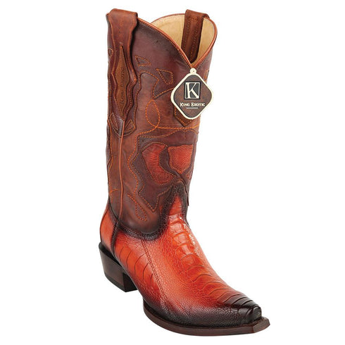 Cognac-Burnished-Ostrich-Leg-Snip-Toe-Bo