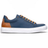 Zelli Diaz Rubberized Calfskin Sneaker in Navy with Matte Finish