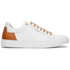 Zelli Diaz Minimalist Rubberized Calfskin Sneaker in Matte White