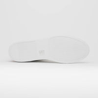 Zelli Diaz Minimalist Rubberized Calfskin Sneaker in Matte White