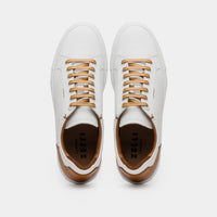 Zelli Diaz Minimalist Rubberized Calfskin Sneaker in Matte White