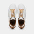 Zelli Diaz Minimalist Rubberized Calfskin Sneaker in Matte White