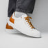 Zelli Diaz Minimalist Rubberized Calfskin Sneaker in Matte White