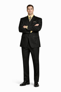 Double Breasted Black Vinci Mens Blazer Sport Coat Jacket