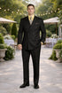 Double Breasted Black Vinci Mens Blazer Sport Coat Jacket