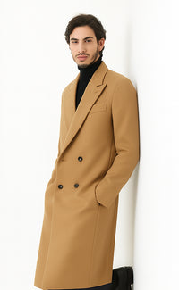 Double Breasted Camel Hair Topcoat - Wool Cashmere overcoat