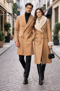 Double Breasted Long Ankle length Designer men's Wool Peacoat Sale overcoats Long Dress | Winter men's Topcoat Sale Available in 5 colors