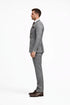 Double Breasted Slim Fit Suit - Dark Gray Suit - Tapred Fit Pants