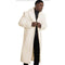 Mens Overcoat With Fur Collar - ivory Topcoat