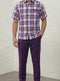 Dreams Lavender Purple/Off White Plaid 2 Piece Coord Set Reza 285-19