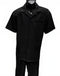 Dreams Men's Black Patterned Short Sleeve Resort Set Skipper 265-00