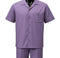 Dreams Mens Lavender Textured Pattern Short Sleeved Resort Set Fino 277-19
