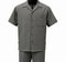 Dreams Mens Steel Gray Textured Pattern Short Sleeved Walking Suit Fino 277-35