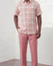 Dreams Pink/Off White Plaid 2 Piece Resort Set Reza 285-09