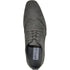Bravo Mens Vegan Suede Wedding & Prom Wingtip Lace Up Dress Shoe in Grey