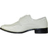 Bravo Mens Classic Moc Toe Shiny Patent Tuxedo Prom Shoe in Ivory