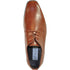 Bravo Mens Pointed Plain Toe Oxford Dress Shoe in Brown