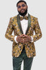 EJ Samuel Men's Paisley Tuxedo: Yellow & Green for Weddings & Proms - USA Men's Outlet