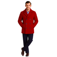 Mens Peacoat Wool double breasted Style Coat
