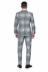 Statement Men’s 3-Piece Plaid Wool Suit – 100% Wool Modern Fit with Peak Lapel