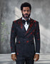 Statement Men's 3 Piece Modern Fit Tuxedo - Satin Peak Lapel