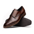 Zelli Enzo Classic Cap Toe Dress Shoes in Chestnut Calfskin Leather