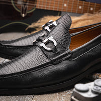 Marco_Di_Milano Enzo Black Leather Oxfords
