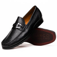 Marco_Di_Milano Enzo Black Leather Oxfords
