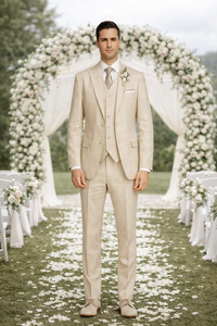 Enzo White, Khaki or Blue Linen Suits/ Free Shipping