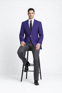 Executive Apparel Ultralux Men's Purple Blazer Jacket